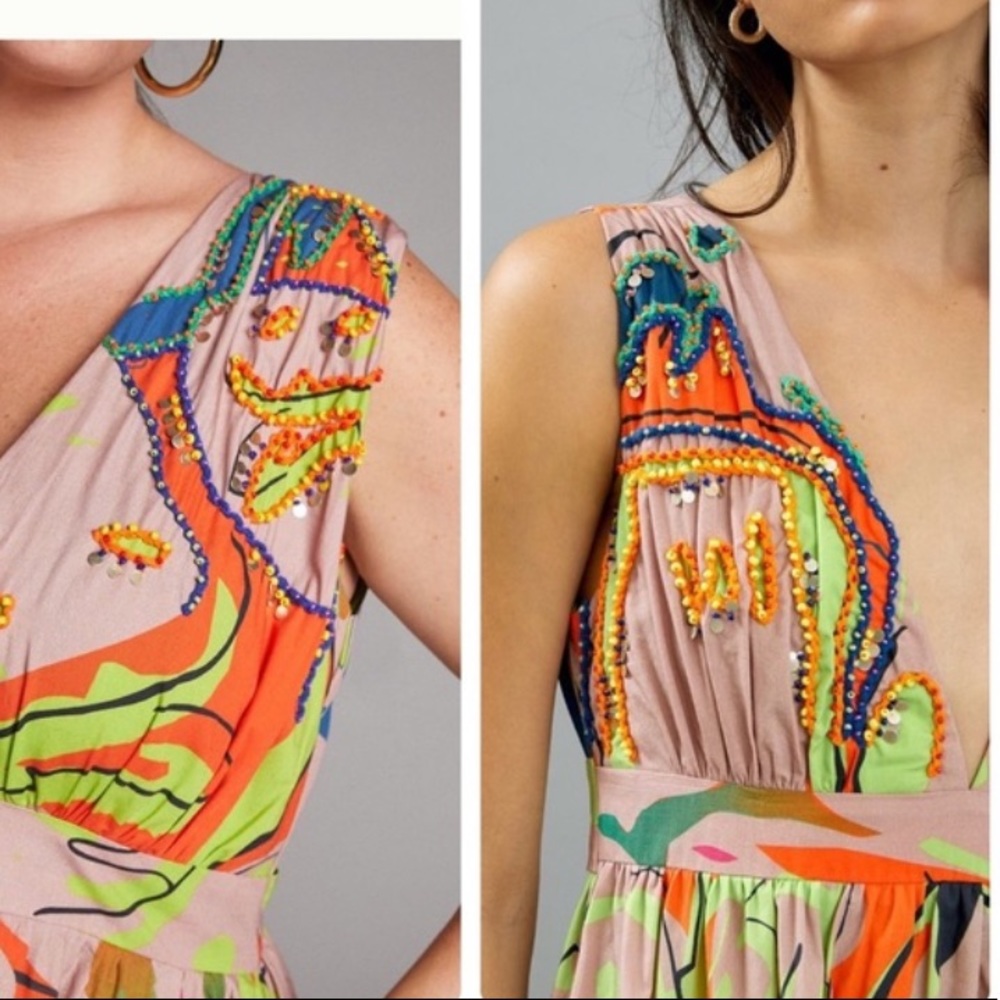 Anthropologie nerida Roopa pemmaraju midi dress - Picture 5 of 9